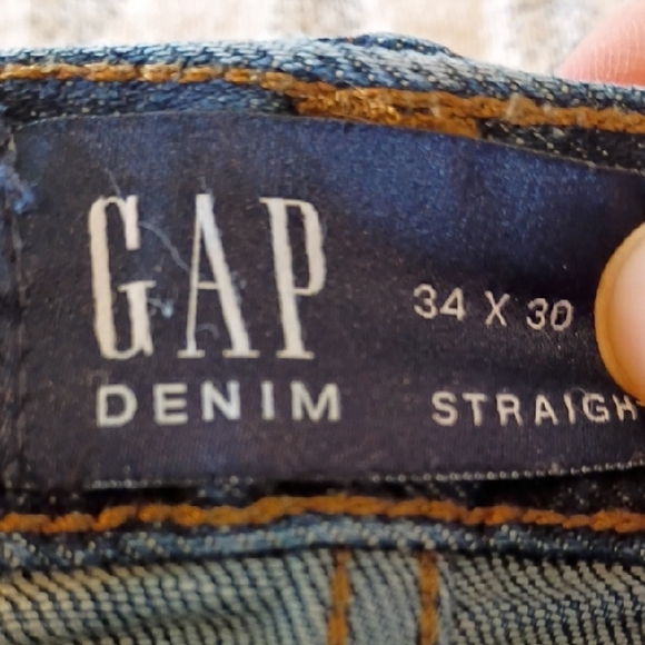 GAP Men's Dark Blue Straight Jeans - Picture 2 of 6
